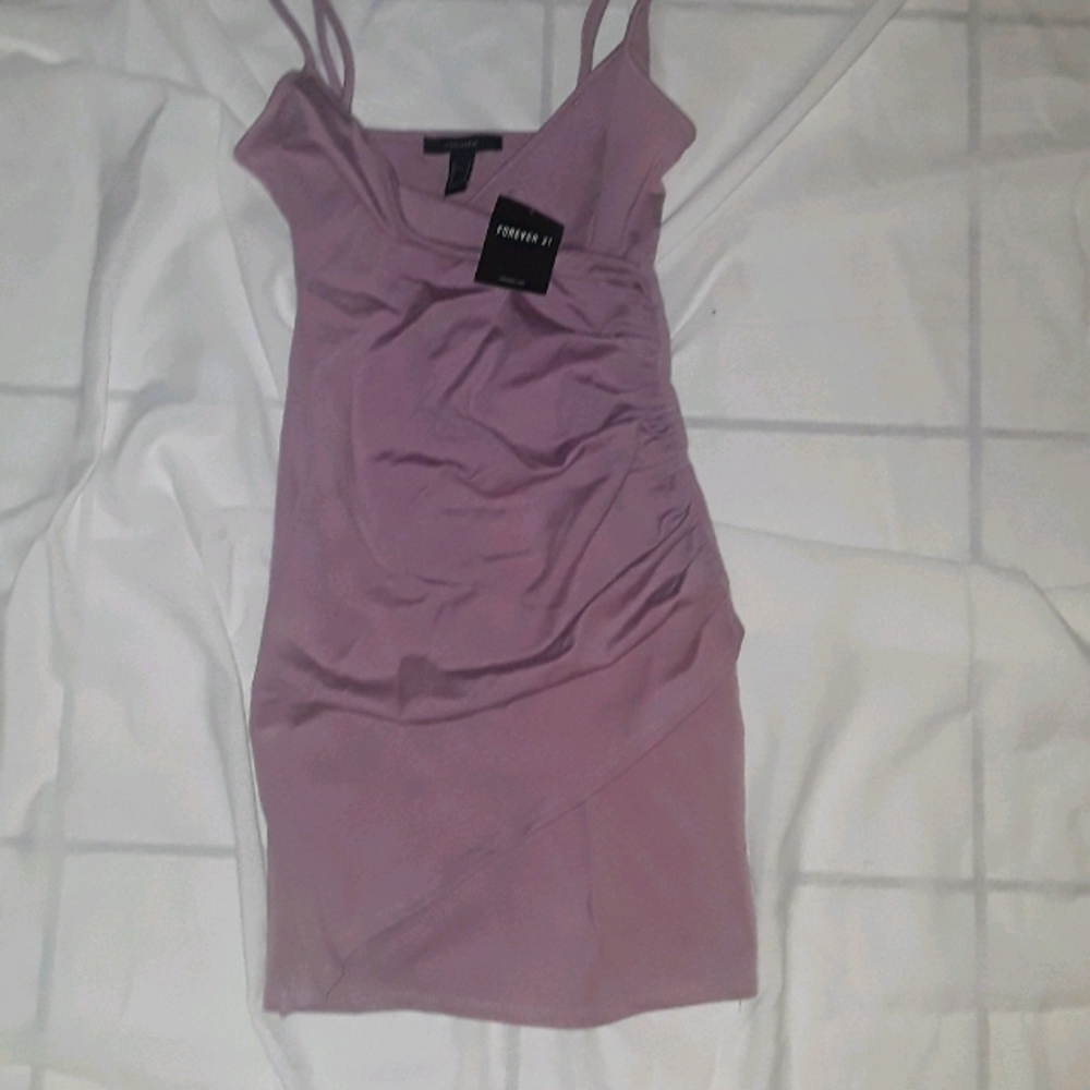 Skin tight lavender party dress